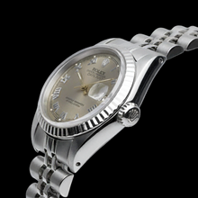 Gray Roman Dial Rolex Datejust Women Bezel Jubilee Ss