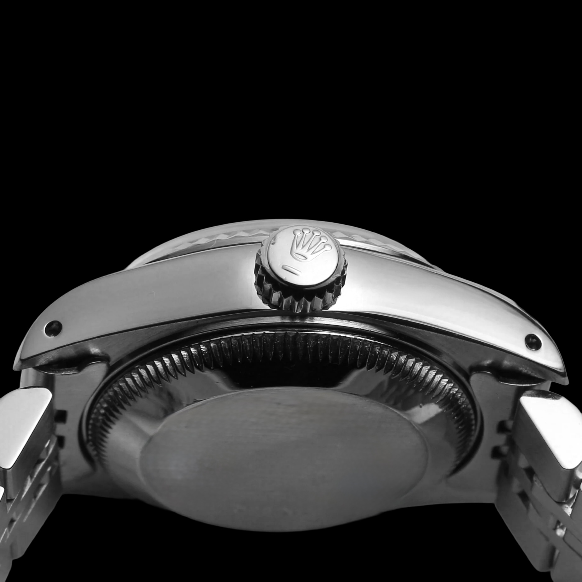 Gray Roman Dial Rolex Datejust Women Bezel Jubilee Ss