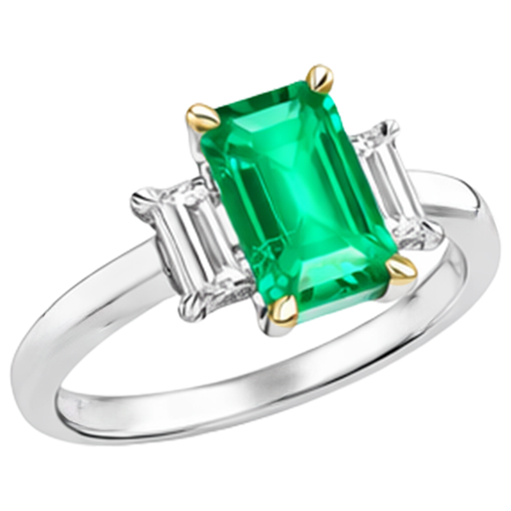 Bespoke Precious Stone Ring 2 ct – side view