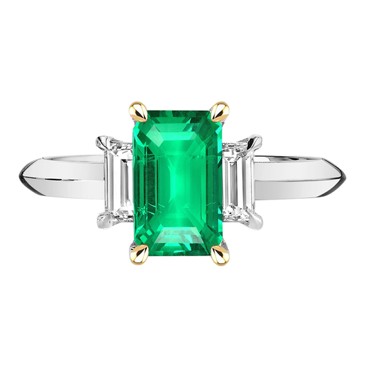 Bespoke Colombian Emerald Precious Stone Ring 2 ct – main view