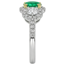 Genuine Fine Emerald Gemstone Ring – back view