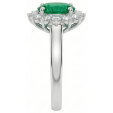 Green Emerald And Natural Earth Mined Diamond Wedding Ring 3.50 Carats Gold Jewellery