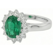Green Emerald And Natural Earth Mined Diamond Wedding Ring 3.50 Carats Gold Jewellery