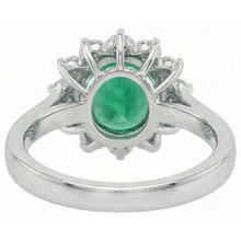 Green Emerald And Natural Earth Mined Diamond Wedding Ring 3.50 Carats Gold Jewellery
