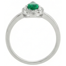 Green Emerald And Natural Earth Mined Diamonds 5 Ct Anniversary Ring 14K White Gold New