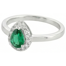 Green Emerald And Natural Earth Mined Diamonds 5 Ct Anniversary Ring 14K White Gold New