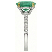 Designer Colored Stone Ring 2 ct – profile view
