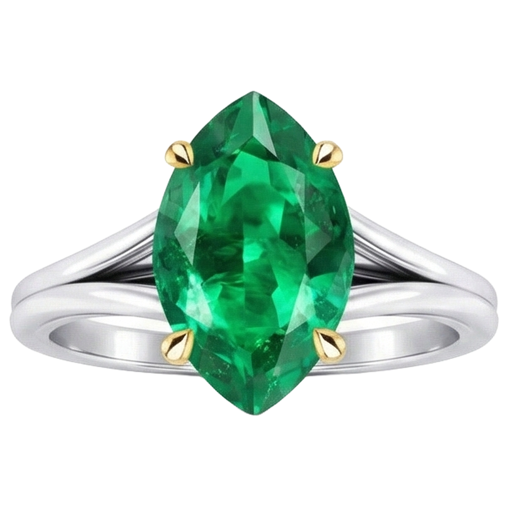 Custom Gemstone Ring 3 ct – angle view