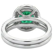 Colombian Emerald Gemstone Ring 2.50-ct Two-Tone 14K Gold – back view