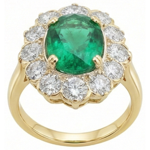 Green Emerald Cocktail Ring