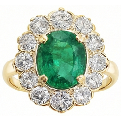 Green Emerald Cocktail Ring