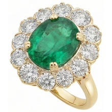 Green Emerald Cocktail Ring