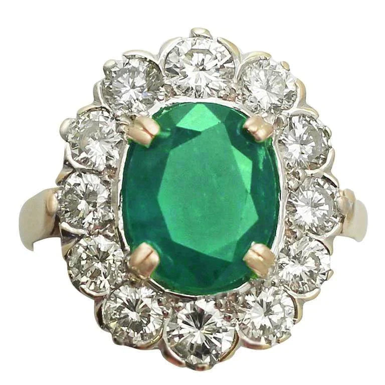 Green Emerald Cocktail Ring