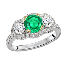 Premium Fine Emerald Gemstone Ring 2.50 ct – main view