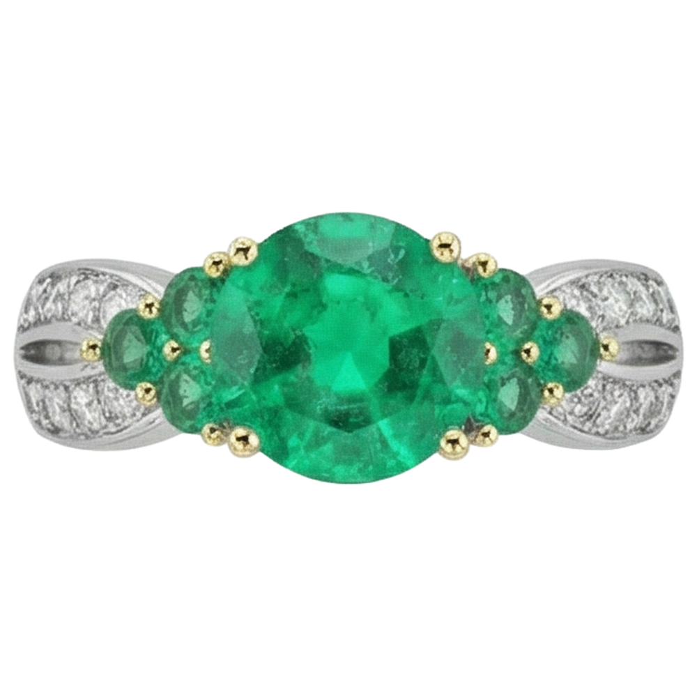 Luxury Colored Stone Ring 2 ct – side view