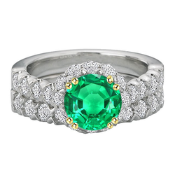 Handcrafted Fine Emerald Precious Stone Ring 3 ct by HarryChadEnt