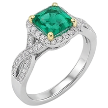 Artisan Fine Emerald Gemstone Ring 2.50 ct – front view