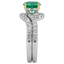 Custom Colombian Emerald Colored Stone Ring 2.50 ct – back view