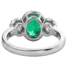 Genuine Emerald Precious Stone Ring – back view