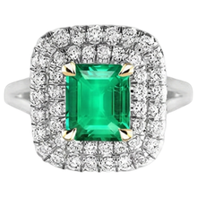 Elegant Colored Stone Ring 2 ct – front view