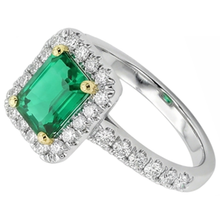 Natural Colombian Emerald Colored Stone Ring – side view