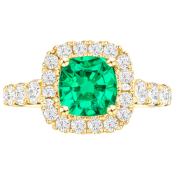 Bespoke GIA-Certified Emerald Precious Stone Ring – 2 ct 14K