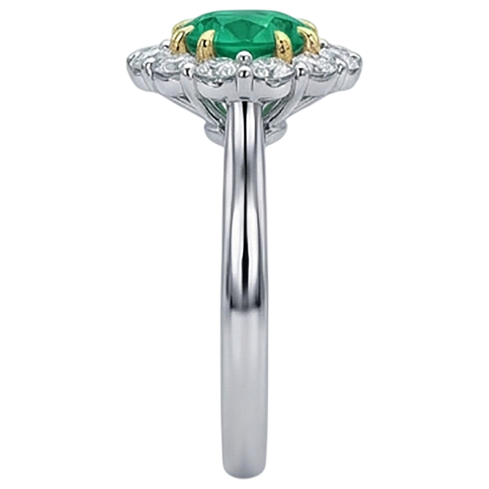 High-End Colored Stone Ring 2.50 ct – top view