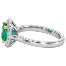 Authentic Colombian Emerald Precious Stone Ring – profile view