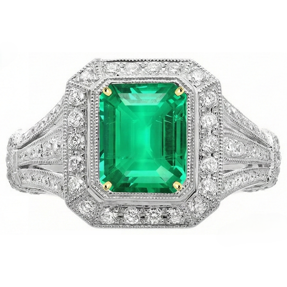 High-End Gemstone Ring 4 ct – front view
