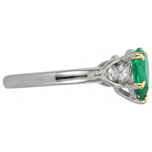 Handmade Colored Stone Ring 2 ct – top view
