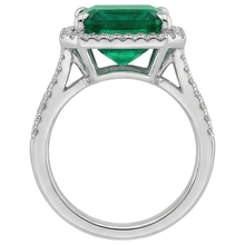 Green Emerald Natural Earth Mined DIAMOND ( NOT LAB GROWN ) Gemstone Engagement Ring 10.50 Carat WG 14K