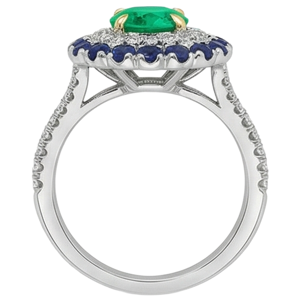 Brilliant Precious Stone Ring 2 ct – top view