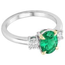 Handcrafted Precious Stone Ring 2 ct – side view