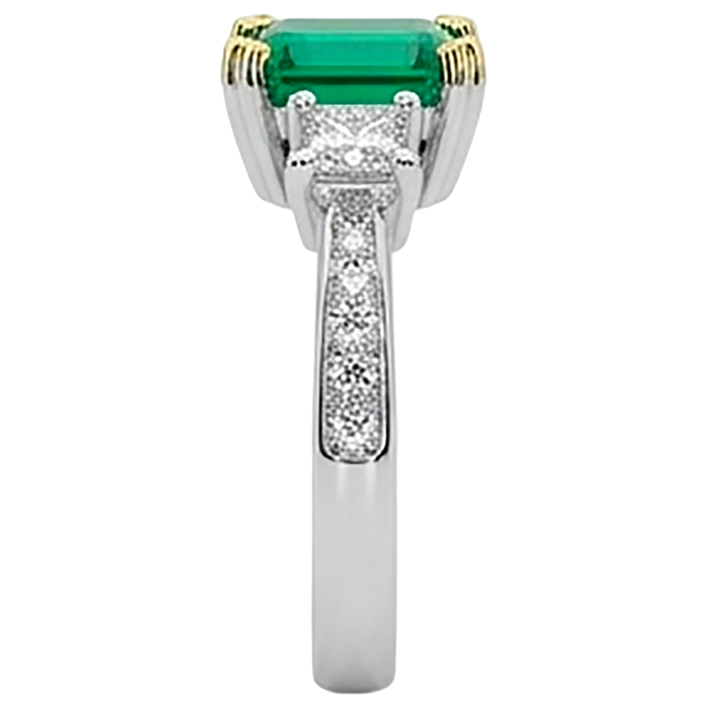 Brilliant Precious Stone Ring 2 ct – top view