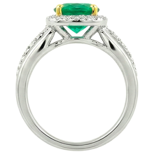 Genuine Emerald Precious Stone Ring – profile view
