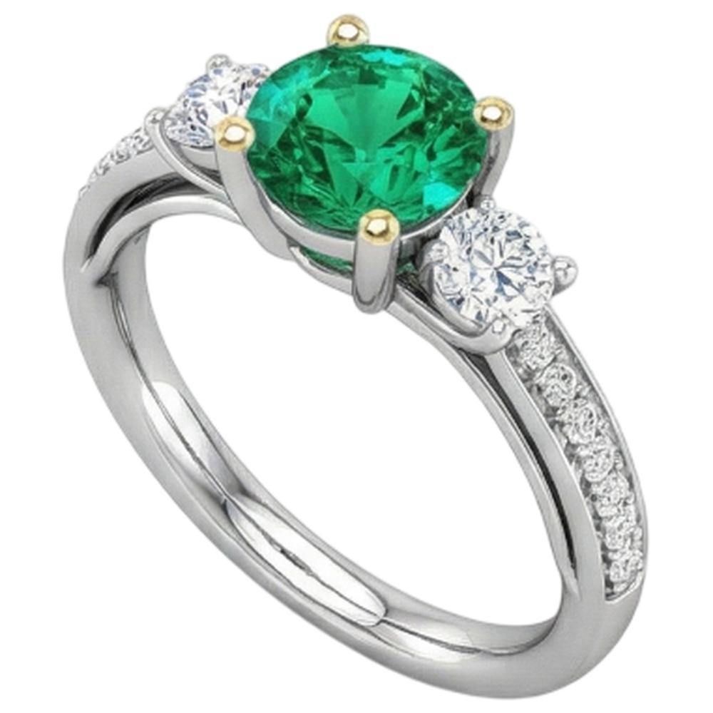 Sparkling Precious Stone Ring 2 ct – angle view