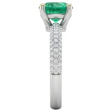 Real Emerald Precious Stone Ring – back view