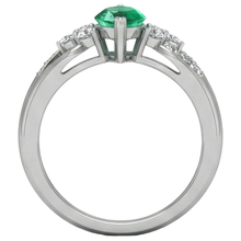Green Emerald With Natural Earth Mined DIAMOND ( NOT LAB GROWN )s 2.75 Ct. Engagement Ring White Gold 14K