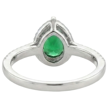Green Emerald With White Natural Earth Mined DIAMOND ( NOT LAB GROWN )s 5.70 Ct. Ring 14K White Gold 14K