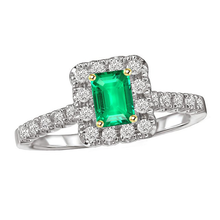 Emerald Gemstone Ring 2-ct Two-Tone 14K Gold – main view
