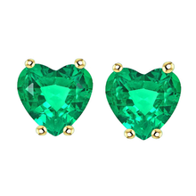Shimmering Colombian Emerald Gemstone Earring 4 ct – main view