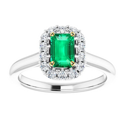 Sparkling Colored Stone Ring with GIA-Certified Emerald – 2 ct
