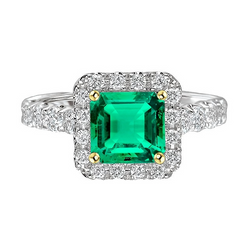 GIA Certified Precious Stone Ring – Emerald 3.50 ct 14 Karat Two