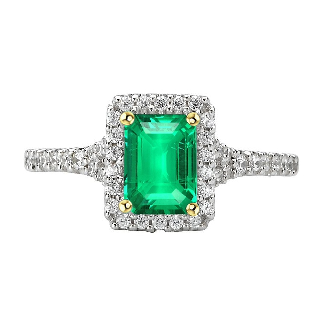 Fine Colombian Emerald Precious Stone Ring 2 ct – main view