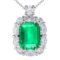 Handmade GIA Certified Emerald Stone Pendant Necklace – 6 ct