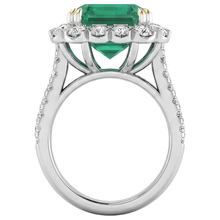 Green Emerald Natural Earth Mined Diamond Ring
