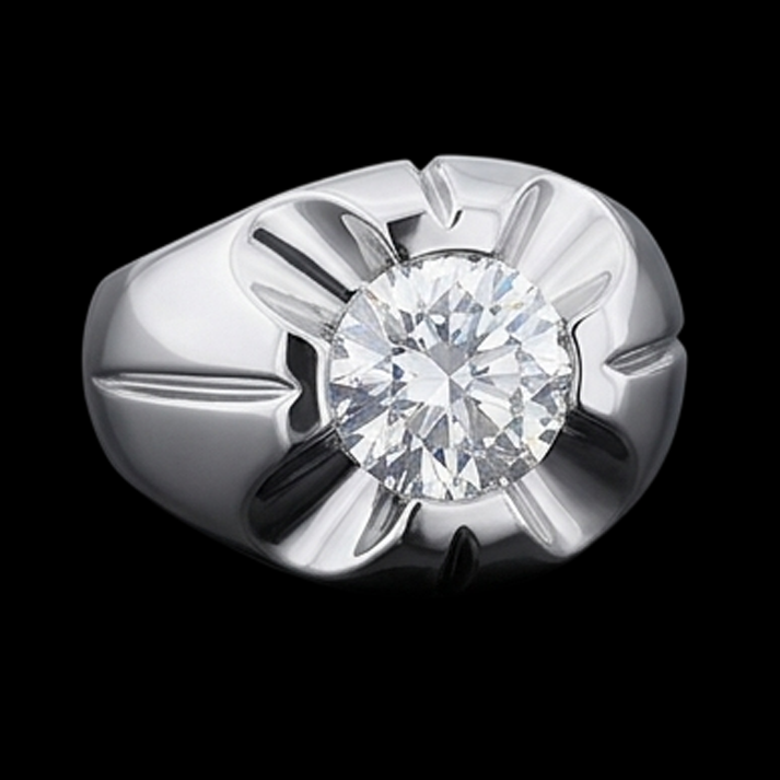Gypsy 2.50 Carat Round Natural Earth Mined DIAMOND ( NOT LAB GROWN ) Solitaire Ring White Gold 14K