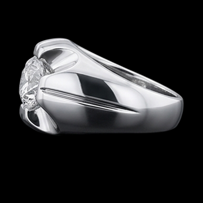 Gypsy 2.50 Carat Round Natural Earth Mined DIAMOND ( NOT LAB GROWN ) Solitaire Ring White Gold 14K