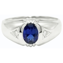 natural round sapphire 1.25ct ring profile view