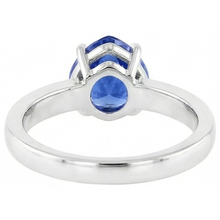 Gypsy Gemstone Jewellery Trillion Sapphire Ring Flush Setting 2 Carats